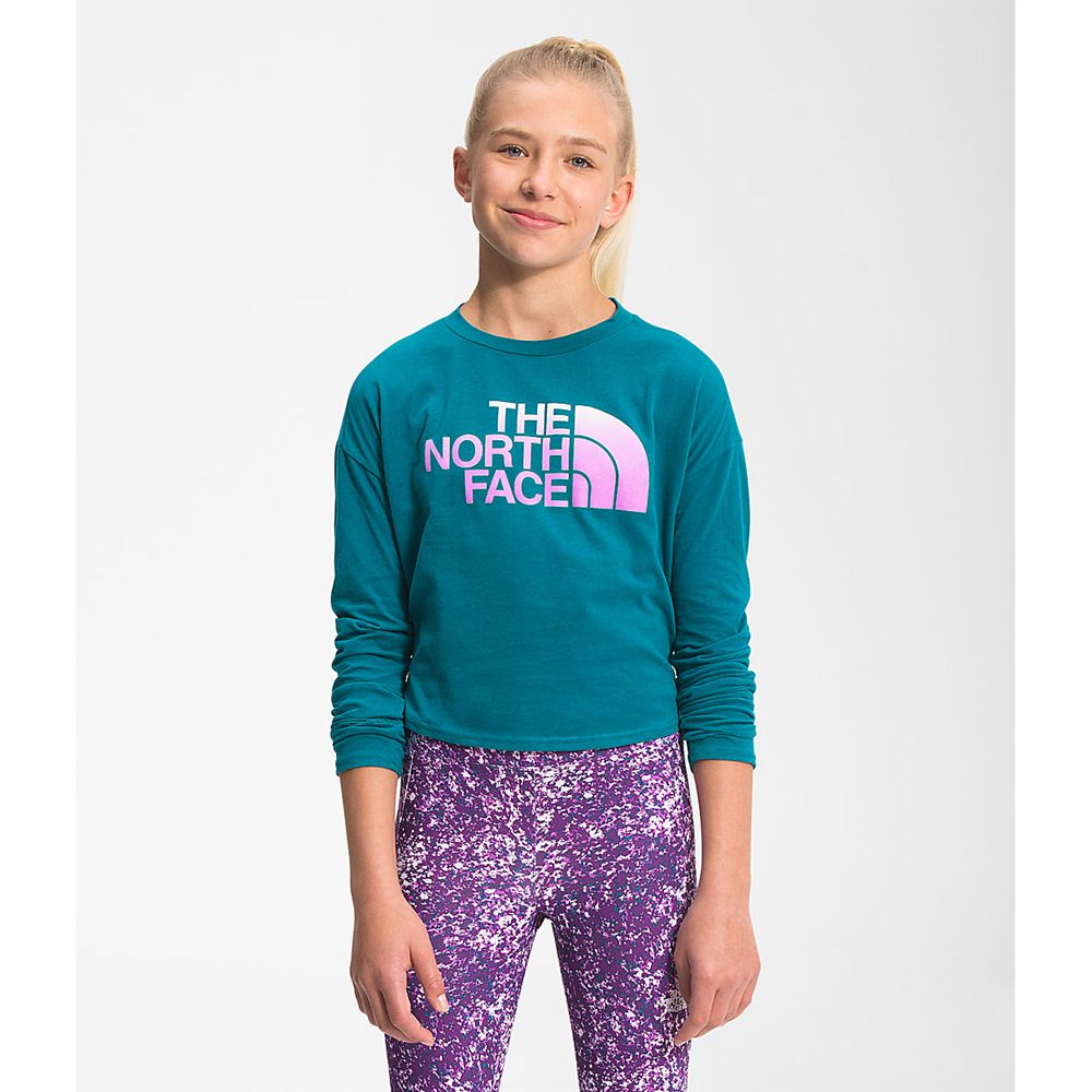 The North Face Long Sleeve Girls Australia - The North Face Long Sleeve Graphic Dark Blue (LIF-16249